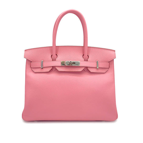 HERMES BIRKIN 30 ROSE CONFETTI VEAU EPSOM HAND BAG 2015 T STAMP PALLADIUM HARDWARE 90326206