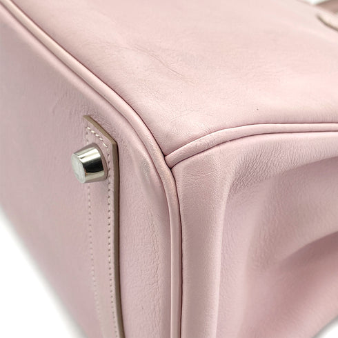 HERMES BIRKIN 30 ROSE DRAGEE SWIFT HAND BAG 2007 SQUARE K PALLADIUM HARDWARE 90324133