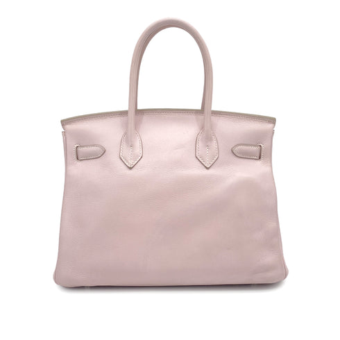 HERMES BIRKIN 30 ROSE DRAGEE SWIFT HAND BAG 2007 SQUARE K PALLADIUM HARDWARE 90324133