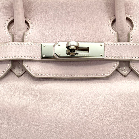 HERMES BIRKIN 30 ROSE DRAGEE SWIFT HAND BAG 2007 SQUARE K PALLADIUM HARDWARE 90324133