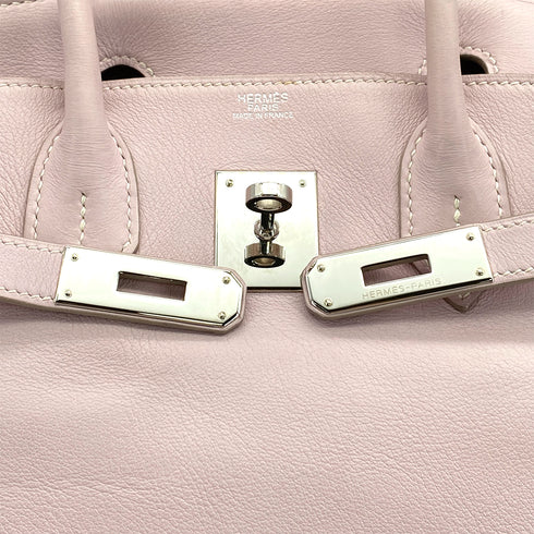 HERMES BIRKIN 30 ROSE DRAGEE SWIFT HAND BAG 2007 SQUARE K PALLADIUM HARDWARE 90324133