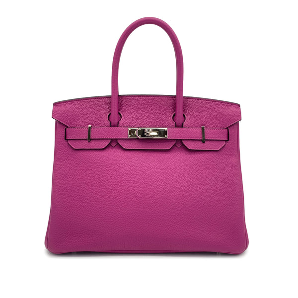 HERMES BIRKIN 30 ROSE PURPLE TOGO HAND BAG 2017 A STAMP PALLADIUM HARDWARE 90325630