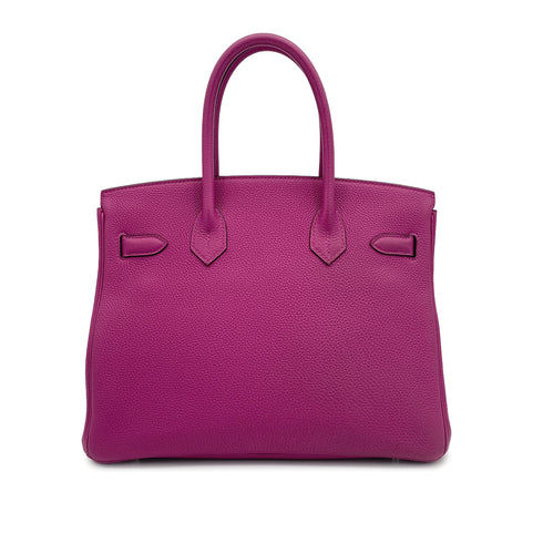 HERMES BIRKIN 30 ROSE PURPLE TOGO HAND BAG 2017 A STAMP PALLADIUM HARDWARE 90325630