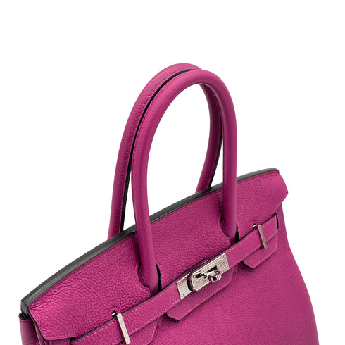 HERMES BIRKIN 30 ROSE PURPLE TOGO HAND BAG 2017 A STAMP PALLADIUM HARDWARE 90325630