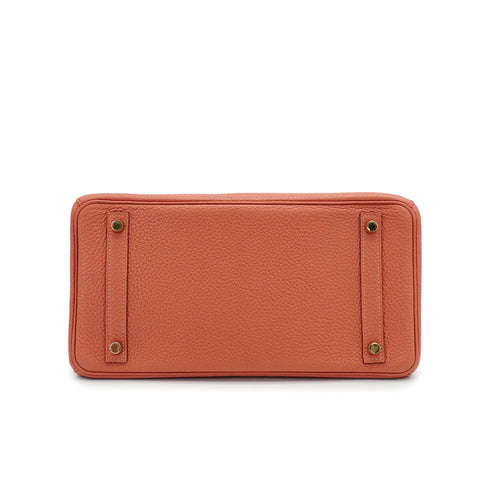 HERMES BIRKIN 30 ROSY TOGO HAND BAG 2013 SQUARE Q GOLD HARDWARE 90339936