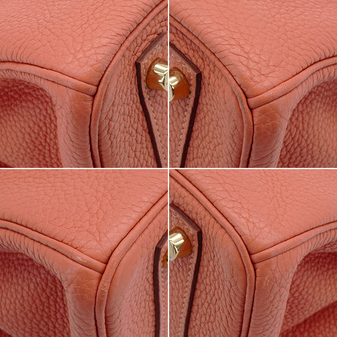 HERMES BIRKIN 30 ROSY TOGO HAND BAG 2013 SQUARE Q GOLD HARDWARE 90339936