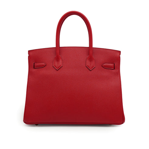 HERMES BIRKIN 30 ROUGE CASAQUE VEAU EPSOM HAND BAG 2015 T STAMP GOLD HARDWARE 90338346