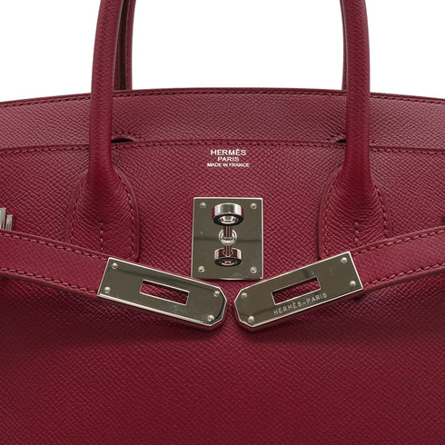 HERMES BIRKIN 30 ROUGE GRENAT EPSOM HAND BAG 2010 SQUARE N PALLADIUM HARDWARE 90337652