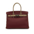 HERMES BIRKIN 30 ROUGE H GRIS TOURTERELLE TOGO HAND BAG 2009 SQUARE M PALLADIUM HARDWARE 90347765