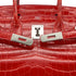 HERMES BIRKIN 30 ROUGE INDIEN CROCODILE NILOTICUS HAND BAG 2015 T STAMP PALLADIUM HARDWARE 90312608
