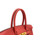 HERMES BIRKIN 30 ROUGE PIVOINE TAURILLON CLEMENCE HAND BAG 2015 T STAMP GOLD HARDWARE 90317928