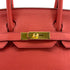 HERMES BIRKIN 30 ROUGE PIVOINE TAURILLON CLEMENCE HAND BAG 2015 T STAMP GOLD HARDWARE 90317928