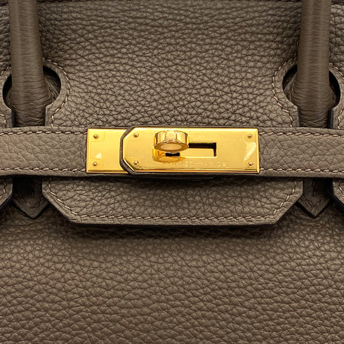HERMES BIRKIN 30 TAUPE TOGO HAND BAG 2013 SQUARE Q GOLD HARDWARE 90327247
