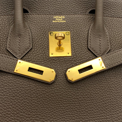 HERMES BIRKIN 30 TAUPE TOGO HAND BAG 2013 SQUARE Q GOLD HARDWARE 90327247
