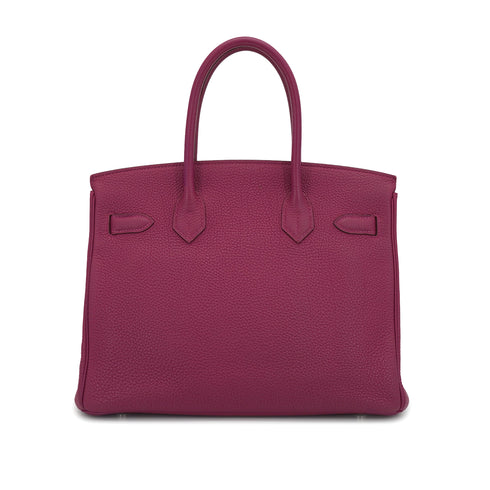 HERMES BIRKIN 30 TOSCA TOGO HAND BAG 2013 SQUARE Q PALLADIUM HARDWARE 90331807