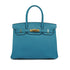 HERMES BIRKIN 30 TURQUOISE TOGO HAND BAG 2014 SQUARE R GOLD HARDWARE 90331244