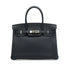 HERMES BIRKIN 30 VERSO BLEU NUIT ORANGE POPPY TOGO HAND BAG 2017 A STAMP PALLADIUM HARDWARE 90351834