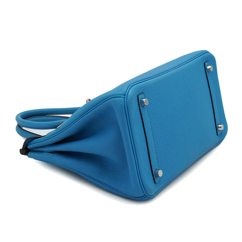 HERMES BIRKIN 30 VERSO BLEU ZANZIBAR MALACHITE TOGO HAND BAG 2017 A STAMP PALLADIUM HARDWARE 90334121