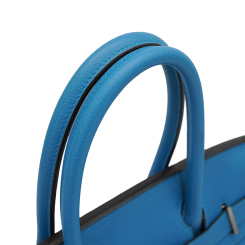 HERMES BIRKIN 30 VERSO BLEU ZANZIBAR MALACHITE TOGO HAND BAG 2017 A STAMP PALLADIUM HARDWARE 90334121
