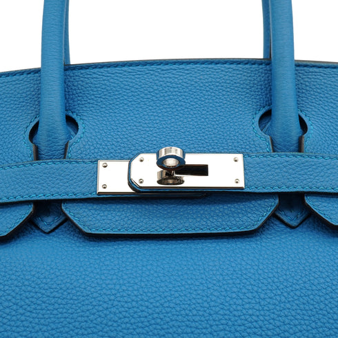 HERMES BIRKIN 30 VERSO BLEU ZANZIBAR MALACHITE TOGO HAND BAG 2017 A STAMP PALLADIUM HARDWARE 90334121