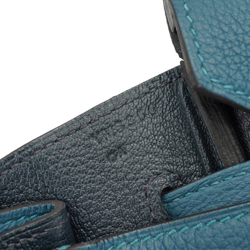HERMES BIRKIN 30 VERSO VERT BOSPHORE BLEU OCEAN TOGO HAND BAG 2020 Y STAMP PALLADIUM HARDWARE 90334136
