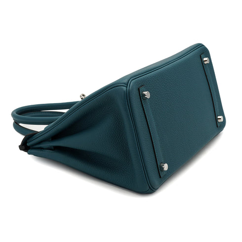 HERMES BIRKIN 30 VERSO VERT BOSPHORE BLEU OCEAN TOGO HAND BAG 2020 Y STAMP PALLADIUM HARDWARE 90334136
