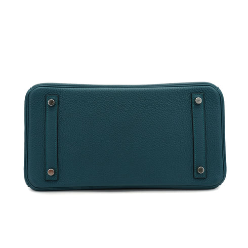 HERMES BIRKIN 30 VERSO VERT BOSPHORE BLEU OCEAN TOGO HAND BAG 2020 Y STAMP PALLADIUM HARDWARE 90334136