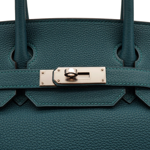 HERMES BIRKIN 30 VERSO VERT BOSPHORE BLEU OCEAN TOGO HAND BAG 2020 Y STAMP PALLADIUM HARDWARE 90334136