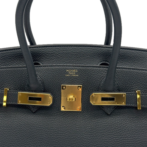 HERMES BIRKIN 30 VERT FONCE TOGO HAND BAG 2014 SQUARE R GOLD HARDWARE 90327248