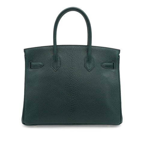 HERMES BIRKIN 30 VERT MOYEN CHEVRE HAND BAG 2024 W STAMP GOLD HARDWARE 90343837