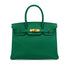 HERMES BIRKIN 30 VERT VERTIGO EPSOM HAND BAG 2017 A STAMP GOLD HARDWARE 90348540