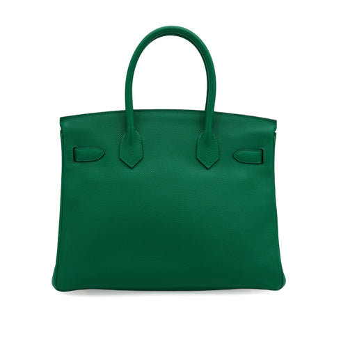 HERMES BIRKIN 30 VERT VERTIGO EPSOM HAND BAG 2017 A STAMP GOLD HARDWARE 90348540