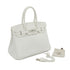 HERMES BIRKIN 30 WHITE COUCHEVEL HAND BAG 2002 SQUARE F PALLADIUM HARDWARE 90331805