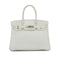 HERMES BIRKIN 30 WHITE COUCHEVEL HAND BAG 2002 SQUARE F PALLADIUM HARDWARE 90331805