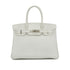 HERMES BIRKIN 30 WHITE COUCHEVEL HAND BAG 2002 SQUARE F PALLADIUM HARDWARE 90331805