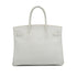 HERMES BIRKIN 30 WHITE TAURILLON CLEMENCE HAND BAG 2007 SQUARE K STAMP PALLADIUM HARDWARE 90331000