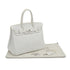 HERMES BIRKIN 30 WHITE TAURILLON CLEMENCE HAND BAG 2007 SQUARE K STAMP PALLADIUM HARDWARE 90331000