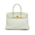 HERMES BIRKIN 30 WHITE TAURILLON CLEMENCE HAND BAG 2011 SQUARE O GOLD HARDWARE 90342570