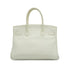 HERMES BIRKIN 30 WHITE TAURILLON CLEMENCE HAND BAG 2011 SQUARE O GOLD HARDWARE 90342570