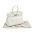 HERMES BIRKIN 30 WHITE TAURILLON CLEMENCE HAND BAG 2016 X STAMP PALLADIUM HARDWARE 90331407