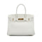 HERMES BIRKIN 30 WHITE TAURILLON CLEMENCE HAND BAG 2016 X STAMP PALLADIUM HARDWARE 90331407