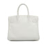 HERMES BIRKIN 30 WHITE TAURILLON CLEMENCE HAND BAG 2016 X STAMP PALLADIUM HARDWARE 90331407