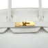 HERMES BIRKIN 30 WHITE TAURILLON CLEMENCE HAND BAG 2016 X STAMP PALLADIUM HARDWARE 90331407