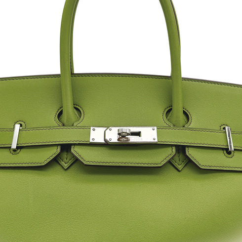 HERMES BIRKIN 35 ANIS GREEN SWIFT HAND BAG 2006 SQUARE J PALLADIUM HARDWARE 90312705