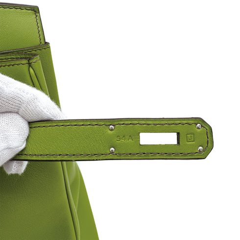 HERMES BIRKIN 35 ANIS GREEN SWIFT HAND BAG 2006 SQUARE J PALLADIUM HARDWARE 90312705