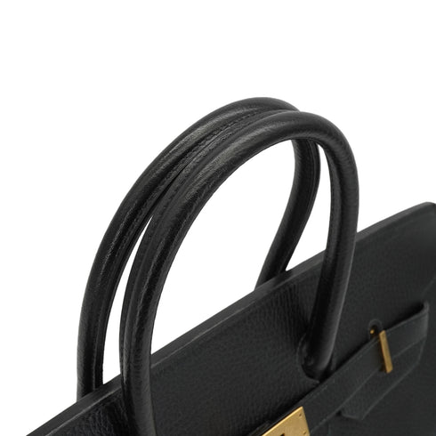 HERMES BIRKIN 35 BLACK ARDENNES HAND BAG 1995 CIRCLE Y GOLD HARDWARE 90339642
