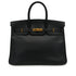 HERMES BIRKIN 35 BLACK ARDENNES HAND BAG 1996 CIRCLE Z GOLD HARDWARE 90325345