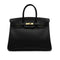 HERMES BIRKIN 35 BLACK ARDENNES HAND BAG 1996 CIRCLE Z GOLD HARDWARE 90343858
