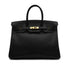 HERMES BIRKIN 35 BLACK ARDENNES HAND BAG 1996 CIRCLE Z GOLD HARDWARE 90343858