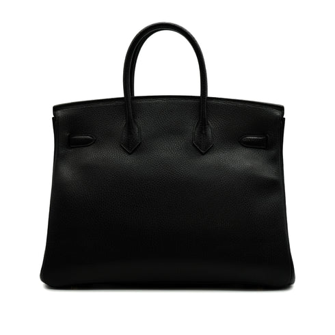 HERMES BIRKIN 35 BLACK ARDENNES HAND BAG 1996 CIRCLE Z GOLD HARDWARE 90343858
